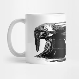 Angel with horn b&w Mug